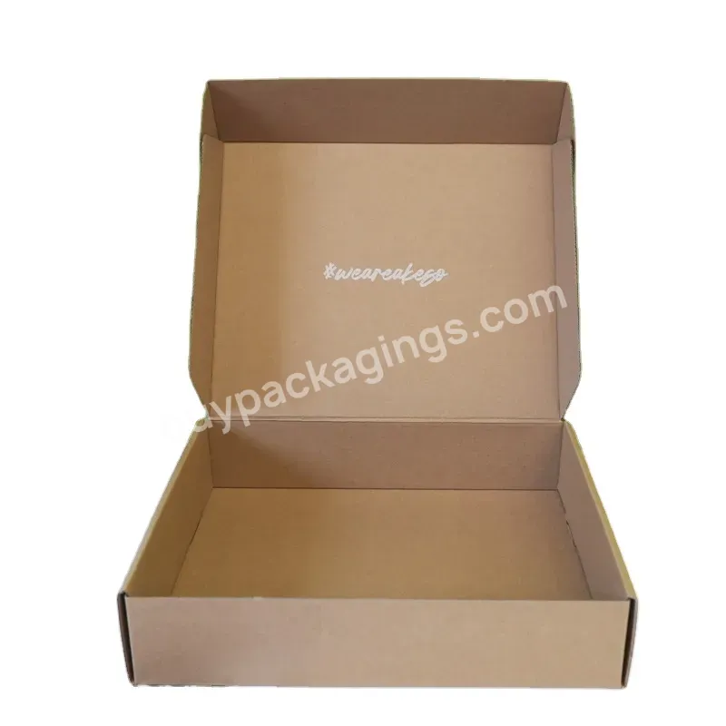 Custom Logo Color Raw Material Corrugated Packaging Box Brown Paper Carton Packaging Craft Shipping Mailer Boxes For Clothing