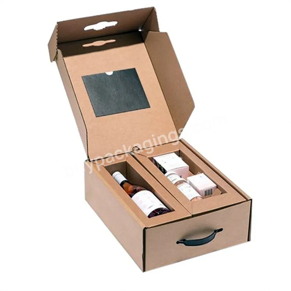 Custom Logo Corrugated Folding Kraft Mailer Boxes Skincare Set Packaging Box Mailing Box For Cosmetics