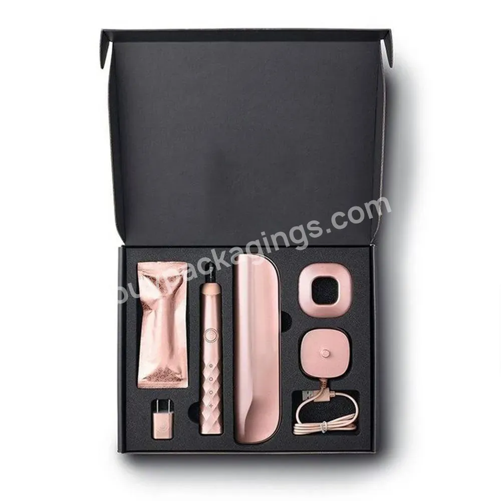 Custom Logo Corrugated Massage Device Package Boxes Skin Toner Set Packaging Box Beauty Apparatus Package For Cosmetics