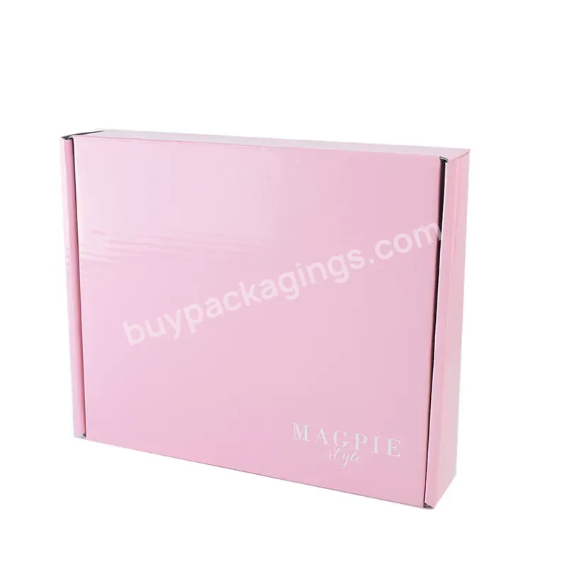 Custom Logo Cosmetic Mailer Box Shipping Box Pink Recycled Small Packaging Mailer Box