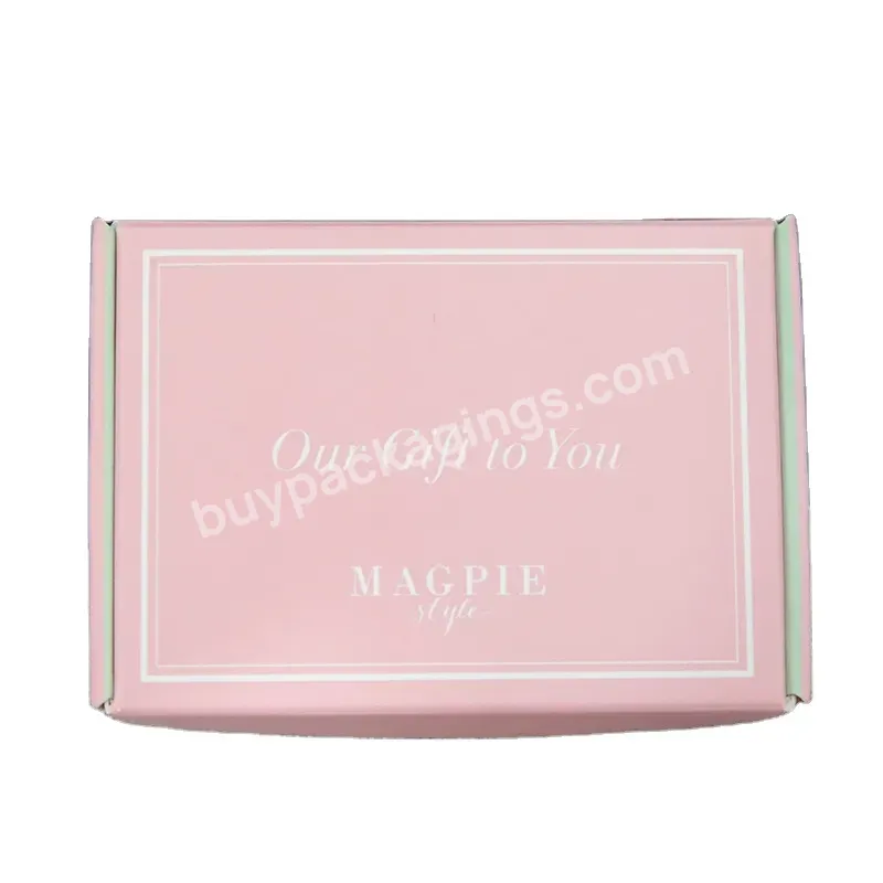 Custom Logo Cosmetic Mailer Box Shipping Box Pink Recycled Small Packaging Mailer Box