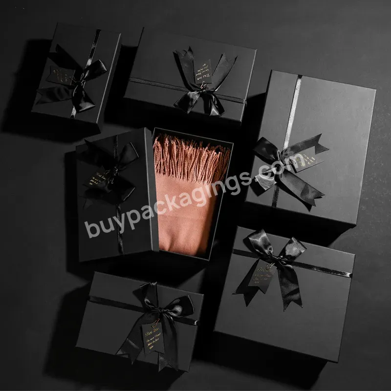 Custom Logo Custom Black And Gold Magnet Eyelash Lipstick Boxes Flip Cosmetic Gift Set Matte Packaging Box Product Packaging