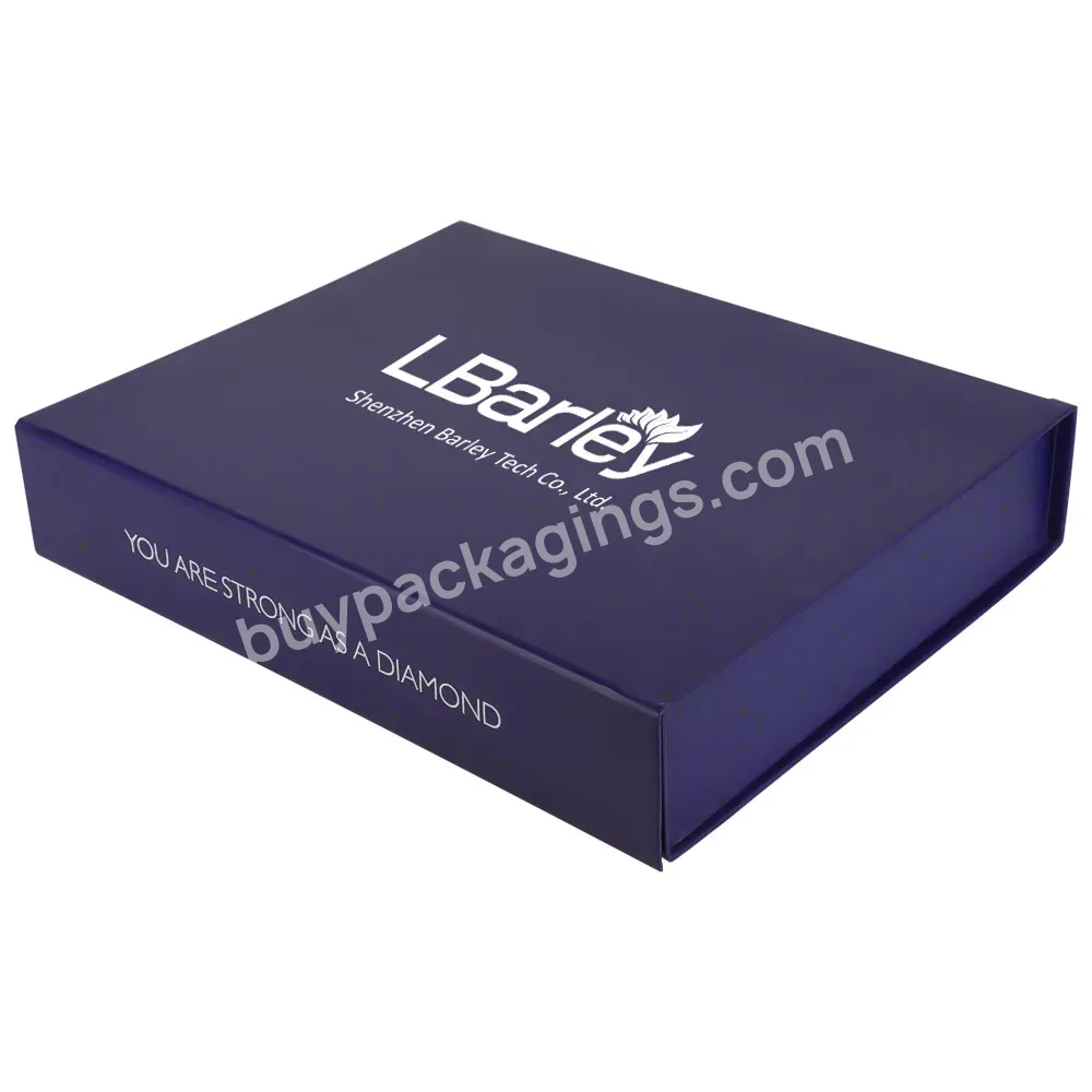 Custom Logo Custom Color Cheap Rectangle Blue Megnet Clothing Gift Box