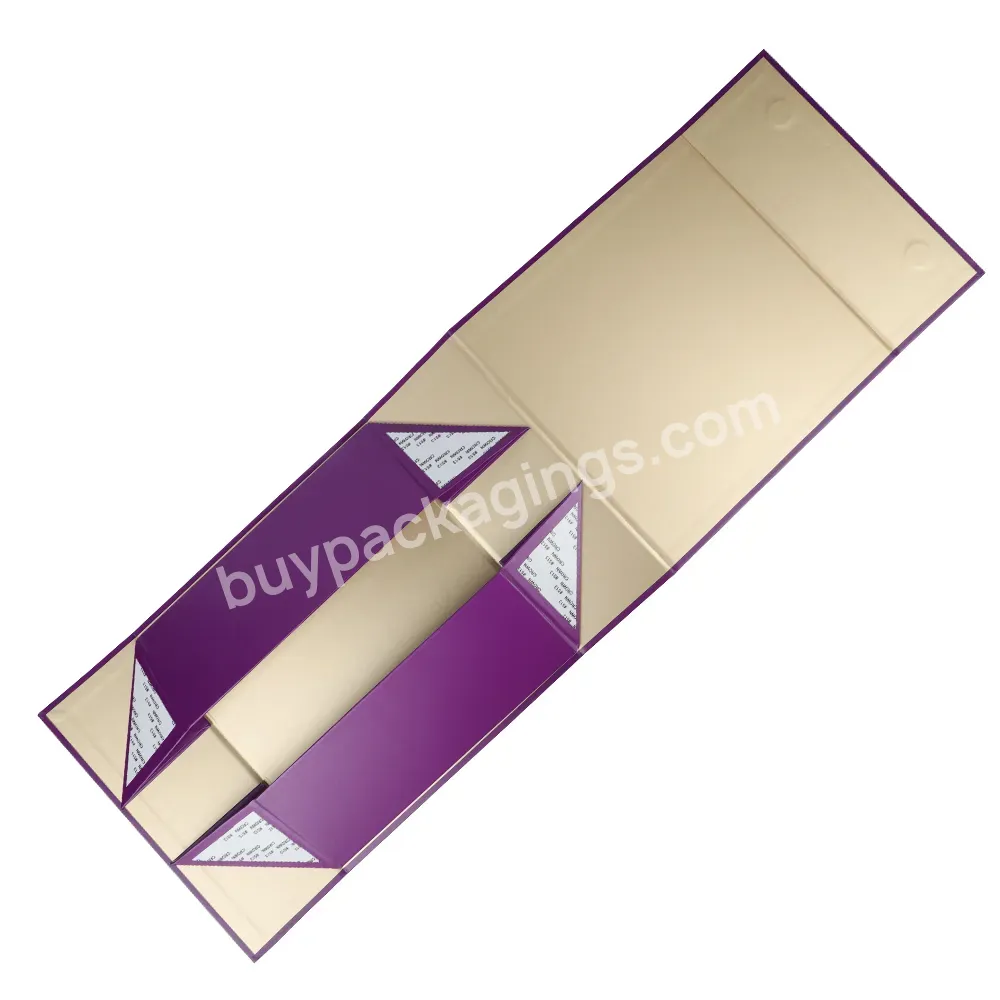 Custom Logo Custom Color Purple Square Paper Folding Magnetic Packaging Gift Box