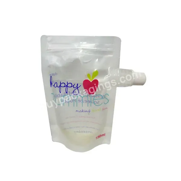 Custom Logo Design Biodegradable Reusable Refillable Baby Food Packaging Spouted Pouch - Buy Refillable Spouted Pouch,Clear Plastic Capped Refillable Spouted Pouch For Drink Shampoo Wash Detergent Body Cream Oil,Resealable Heat Seal Baby Food Packagi