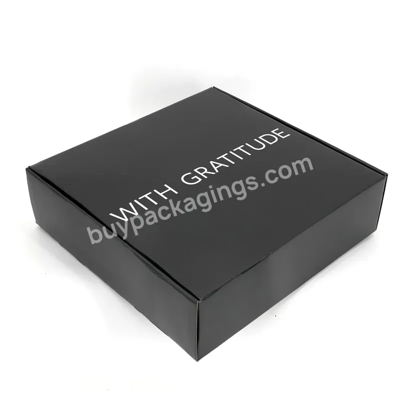 Custom Logo Design Black Corrugated Mailer Box For E-shop Shipping Packaging Box