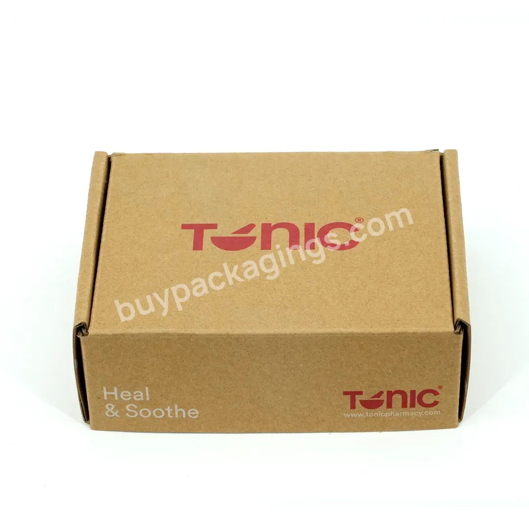 Custom Logo Design Corrugated Brown Plain Kraft Carton Shipping Box