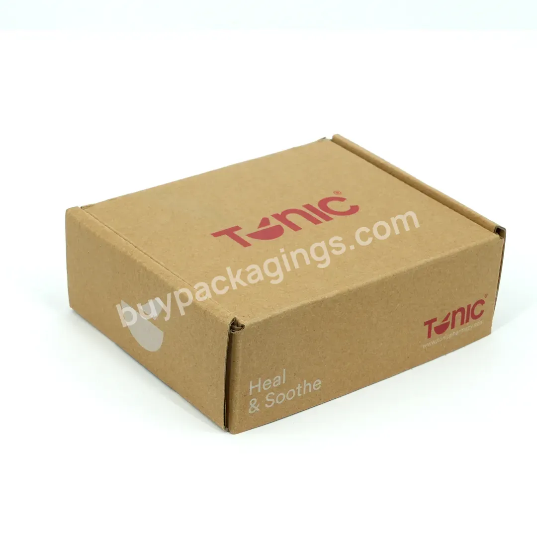 Custom Logo Design Corrugated Brown Plain Kraft Carton Shipping Box