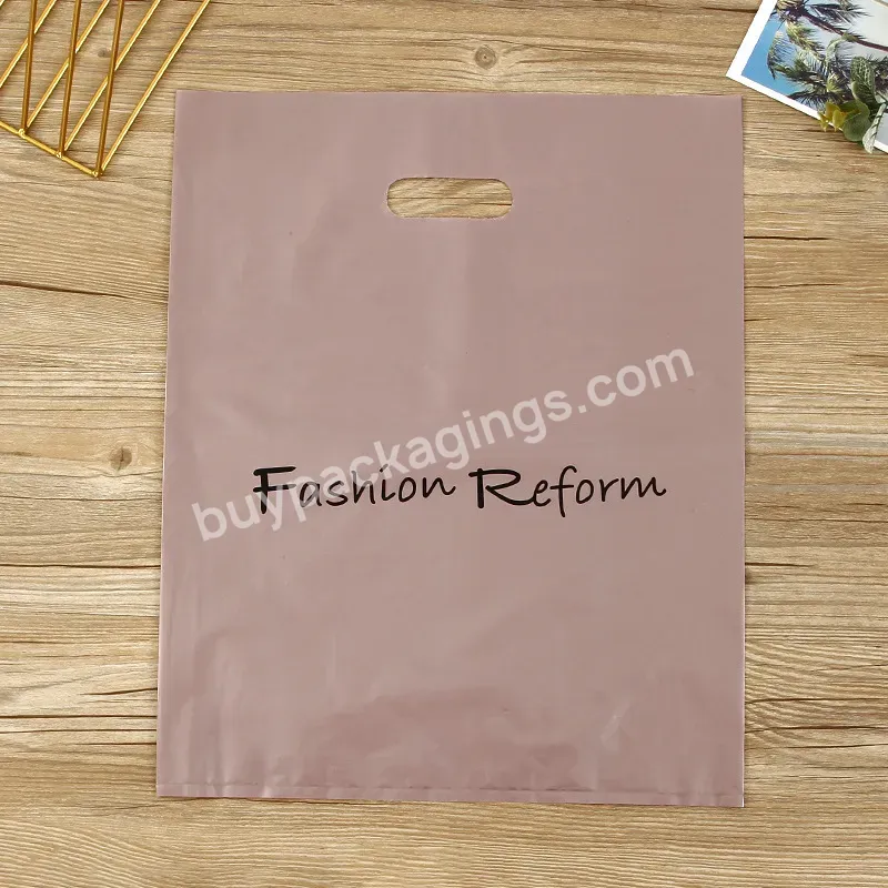 Custom Logo & Design Printed Ldpe Die Cut Handle Plastic Gift Shopping Bag