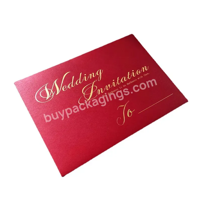 Custom Logo Design Wedding Packaging Paper Envelopes Gift Paper Envelopes