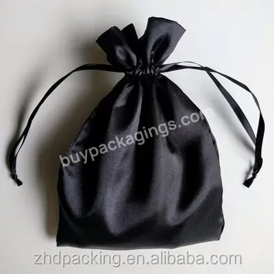 Custom Logo Drawstring Bag Mini Small Silk Satin Pouch Bags For Lashes