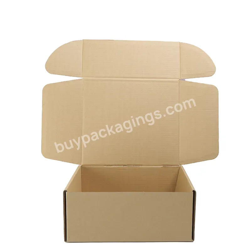 Custom Logo Eco E Flute Corrugated Cardboard Paper Large Packaging Shipping Mailer Box