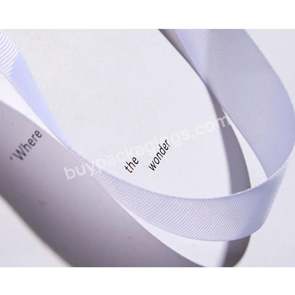 Custom Logo Eco Frendly White Paper Coemstic Skin Care Packaging Gift Shopping Bag With Ribbon Handle
