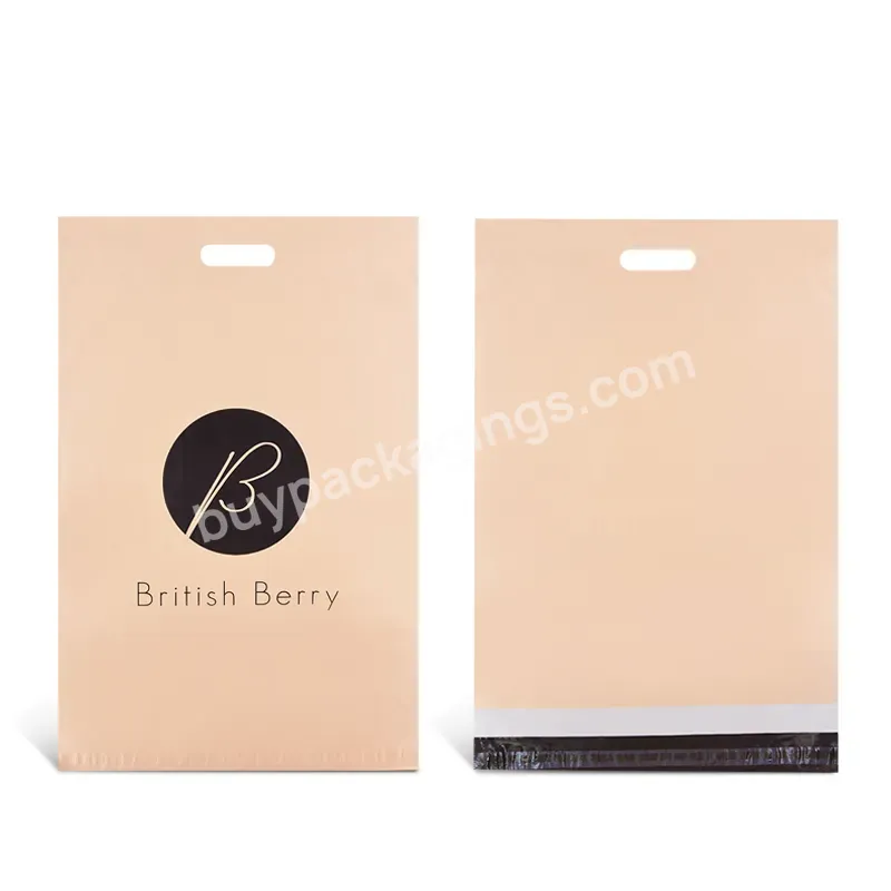 Custom Logo Eco Friendly Big Poly Mailer With Handle Envelope Plastic Courier Shipping Packaging Bag For Clothing