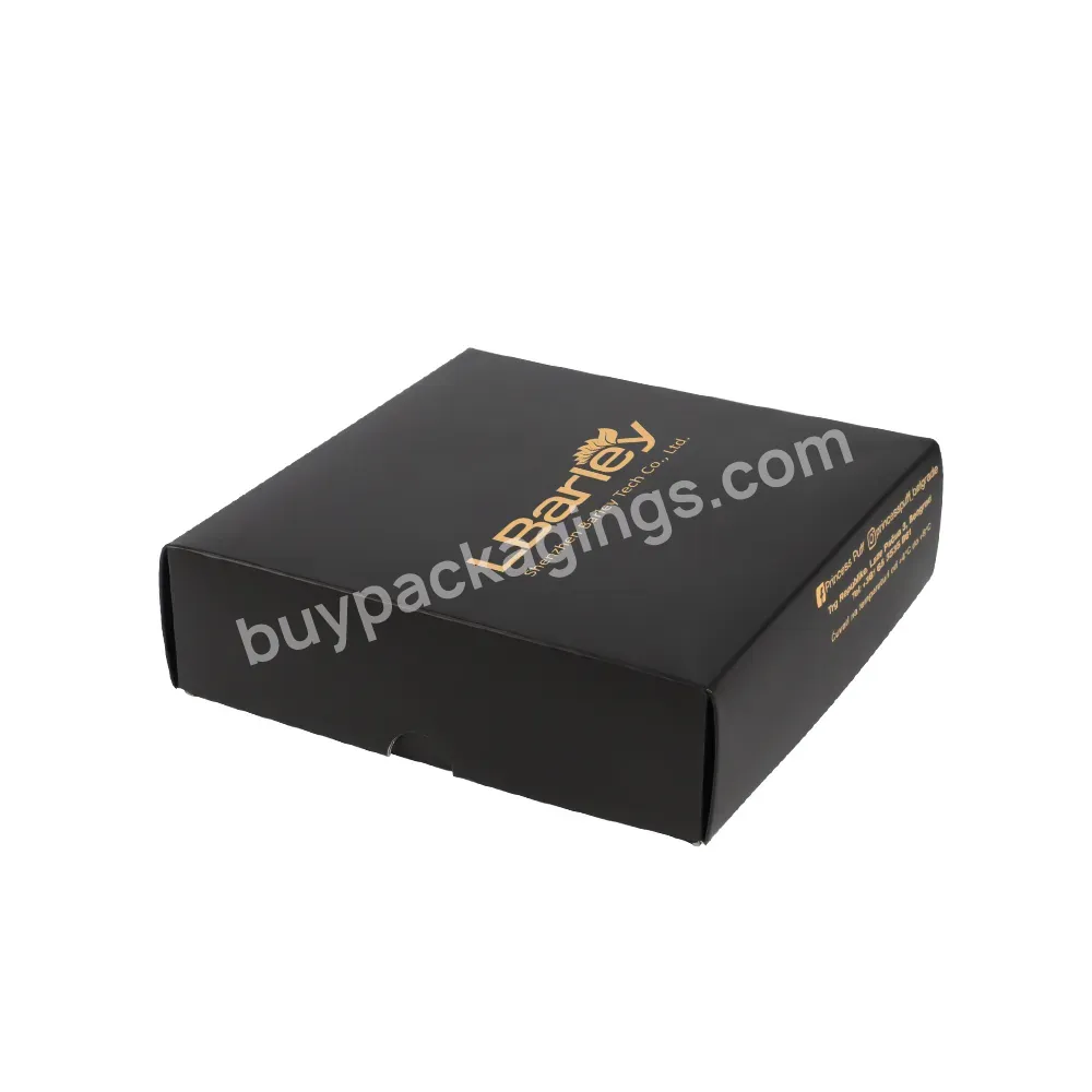 Custom Logo Eco Friendly Black Empty Base And Lid Chocolate Packaging Box With Dividers