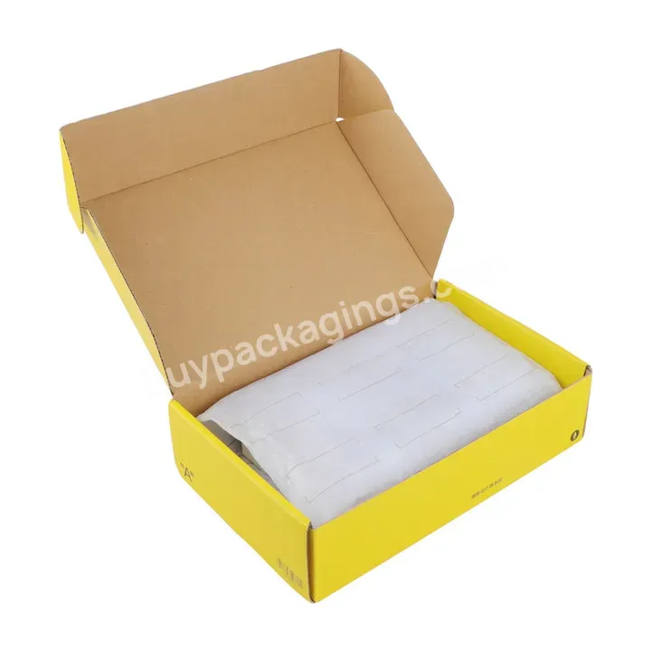 Custom Logo Eco Friendly Recycled Yellow Corrugated Paper Shipping Boxes For Shipping