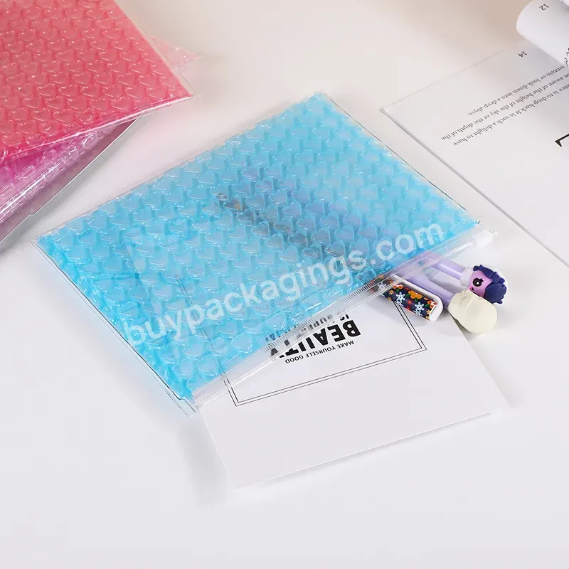 Custom Logo Eco Friendly Small Jewelry Package Clear Pvc Pouch Bag Zipper Padded Mailer Ziplock Bubble Bag