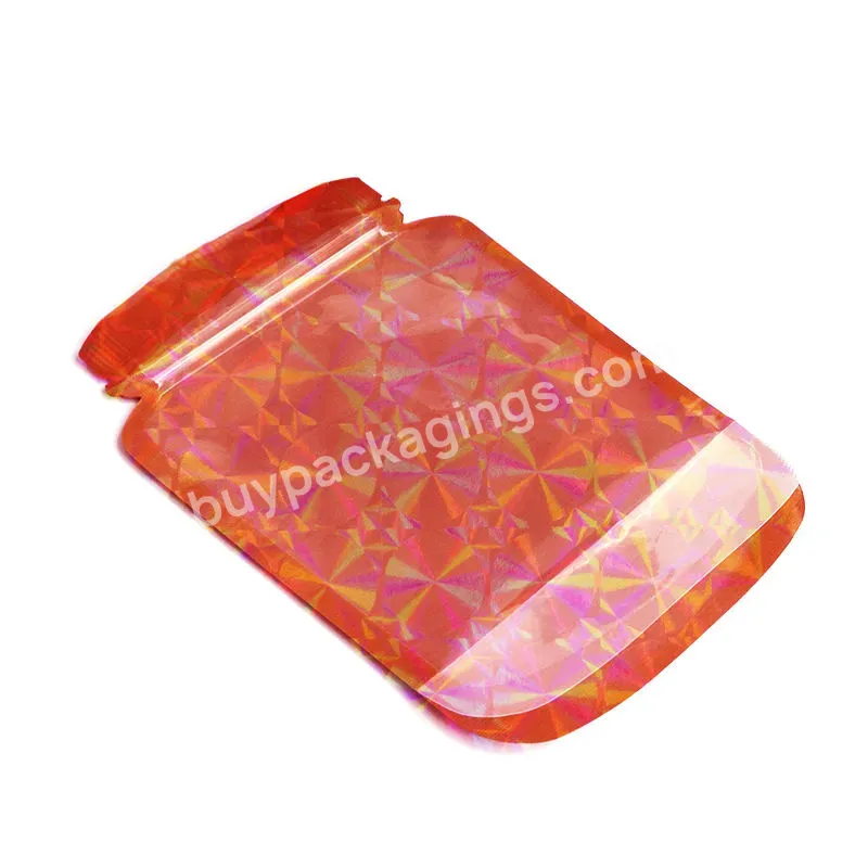 Custom Logo Edible Packaging Zip Lock Plastic Stand Up Pouch Smell Proof Mylar Bags