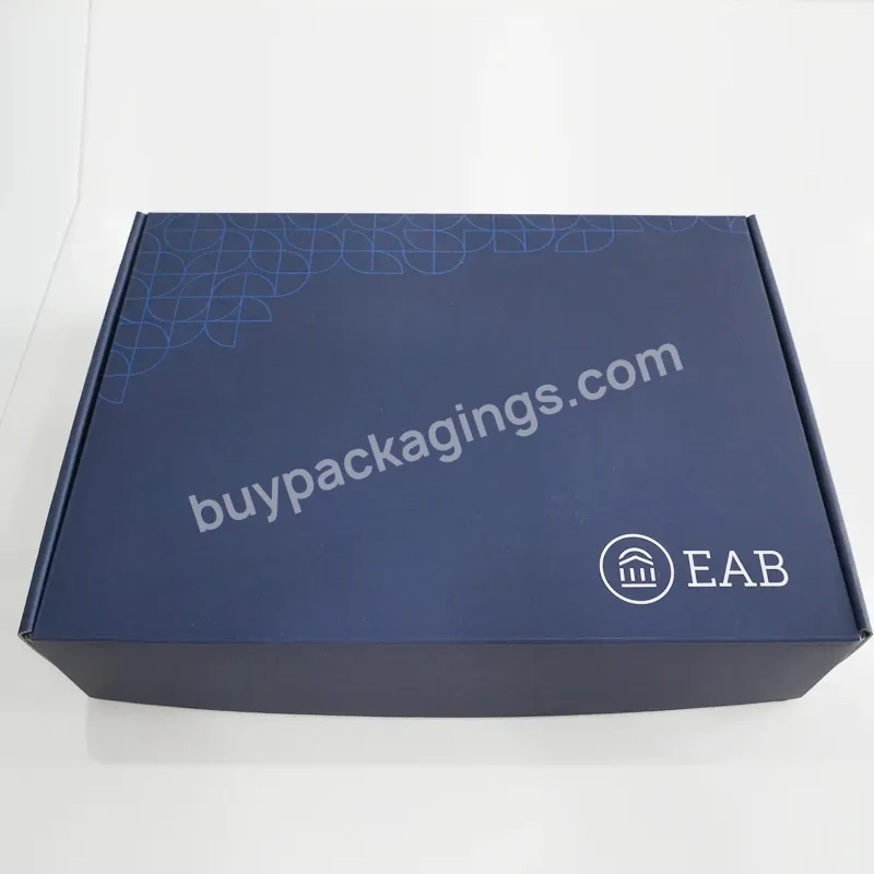 Custom Logo Electronic Blue Color Corrugated Packaging Mail Shipping Box