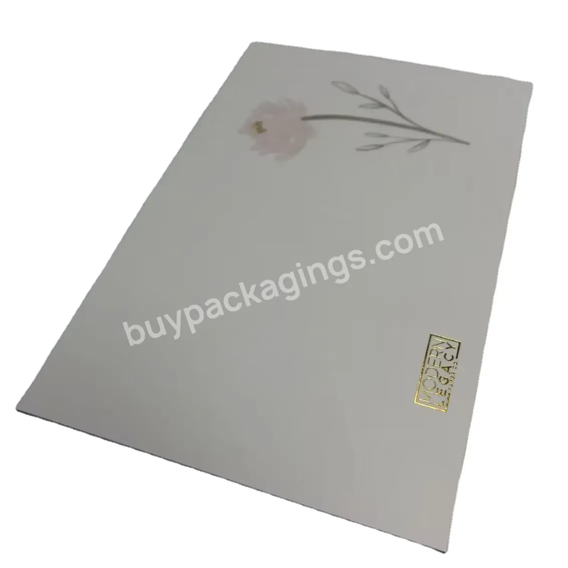 Custom Logo Embossed Pink Paper Business Envelope For Card Packaging Gift Customized Small Paper