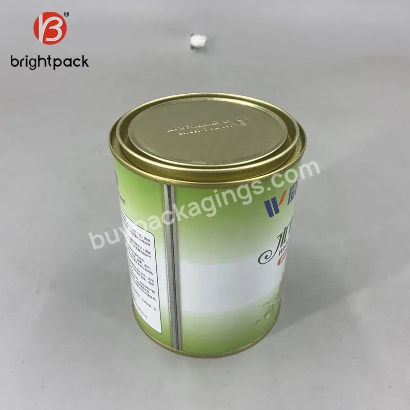 Custom Logo Empty 1l Round Metal Can Epoxy Lined For Water Based Paint Packaging