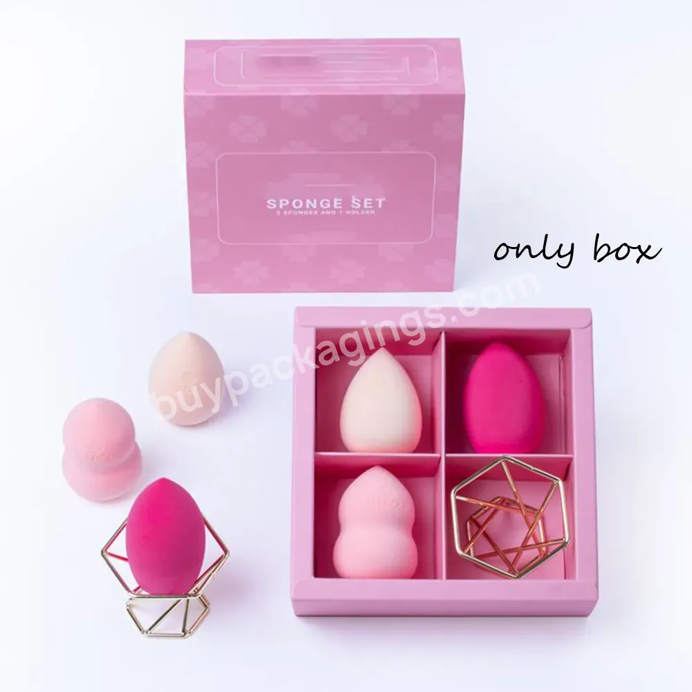 Custom Logo Empty Beauty Sponge Set Holder Gift Paper Box Makeup Sponges Packaging Boxes For Cosmetics Personal Care Items