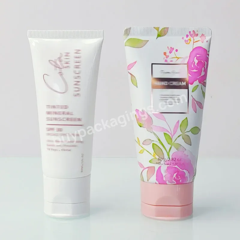 Custom Logo Empty Eye Cream Facial Cleanser Shampoo Container 40ml 60ml Plastic Pe Soft Squeeze Tube