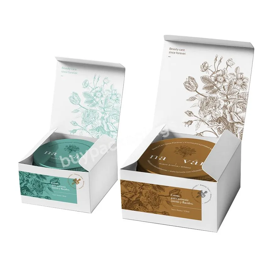 Custom Logo Empty Paper Cosmetic Face Cream Boxes Packaging For Cream Jars