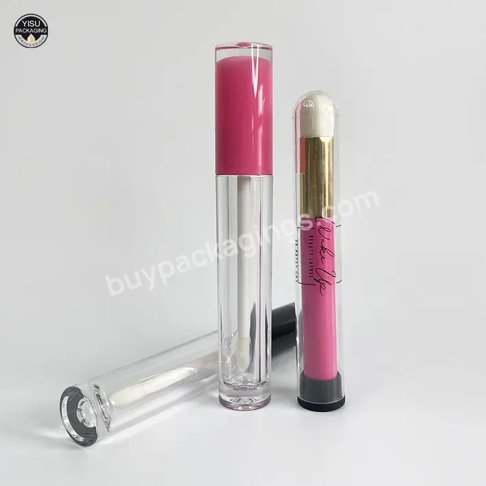 Custom Logo Empty Unique Lip Gloss Tube With Brush For Liquid Cosmetics - Buy Lip Gloss Container Cute,Lip Gloss Packaging,Containers For Lip Gloss.