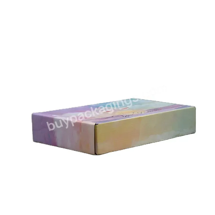 Custom Logo Eyelash Lip Corrugated Paper Purple Gloss Eye Shadow Shipping Packaging Boxes Mailing Lash Box