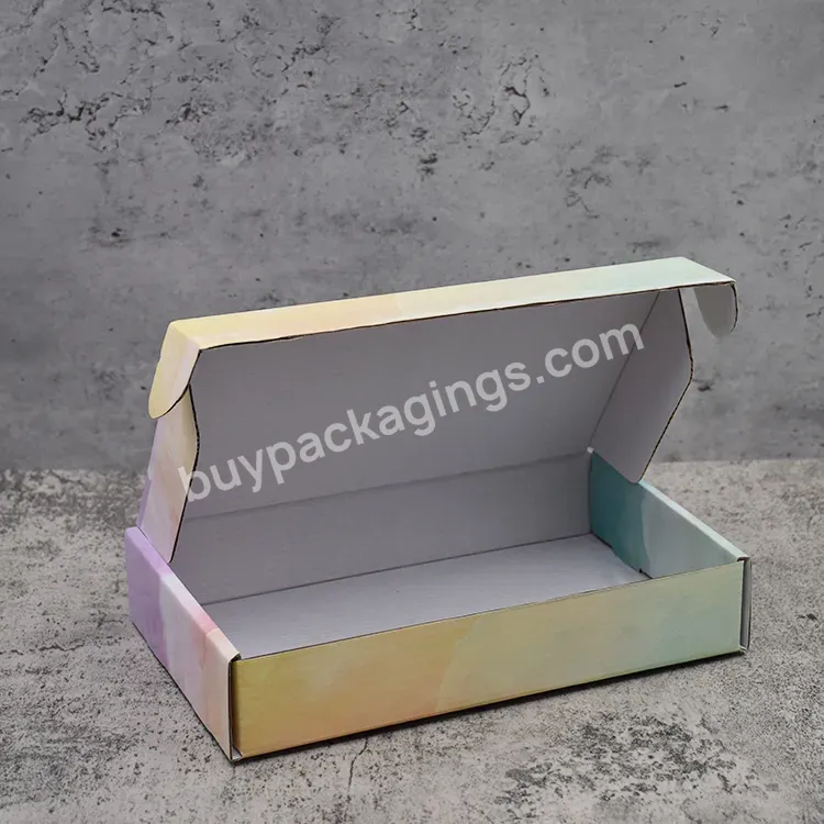 Custom Logo Eyelash Lip Corrugated Paper Purple Gloss Eye Shadow Shipping Packaging Boxes Mailing Lash Box