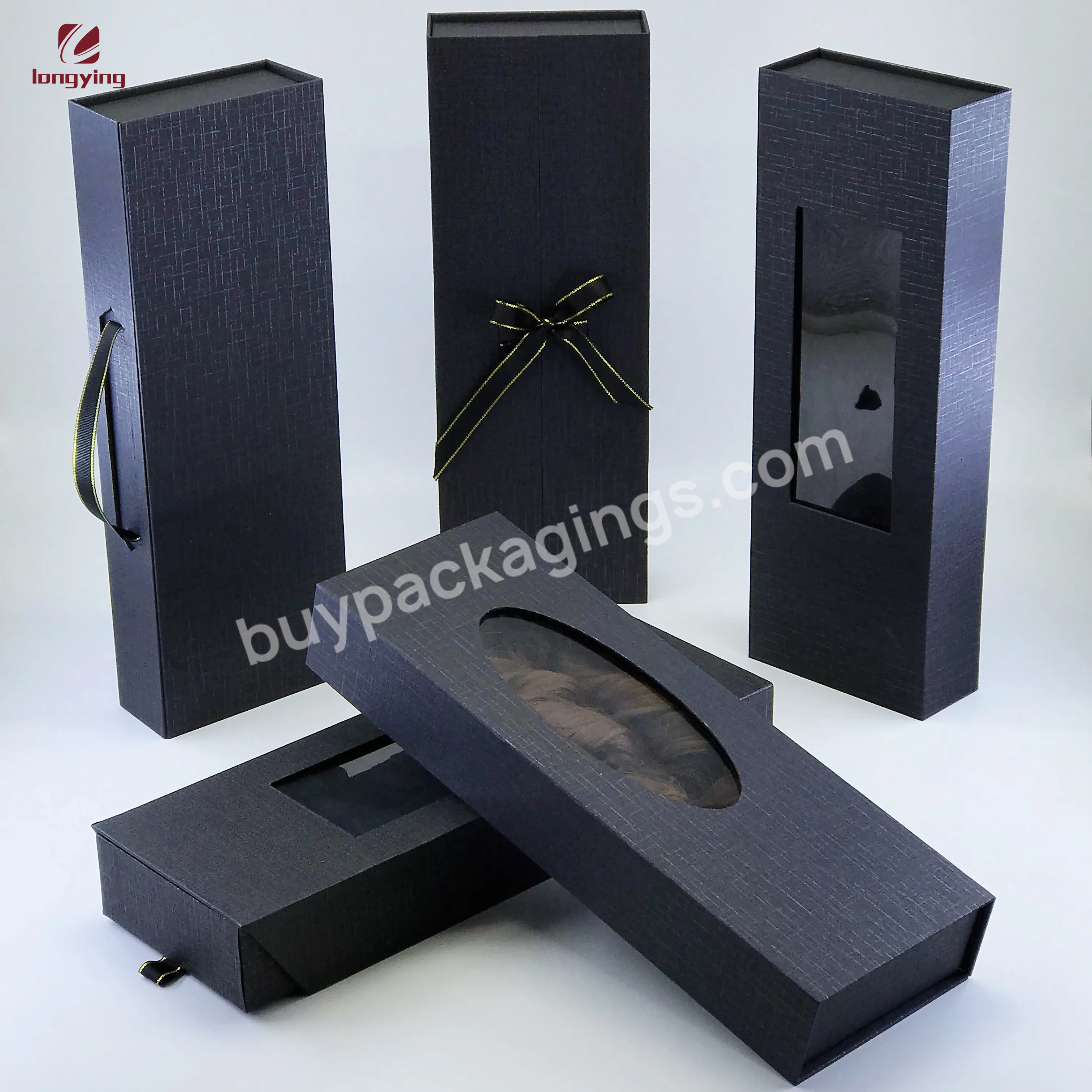 Custom Logo Fancy Recycle Folding Paper Box Creative Matte Cardboard Boxes Hair Extension Box/sunglass Packing