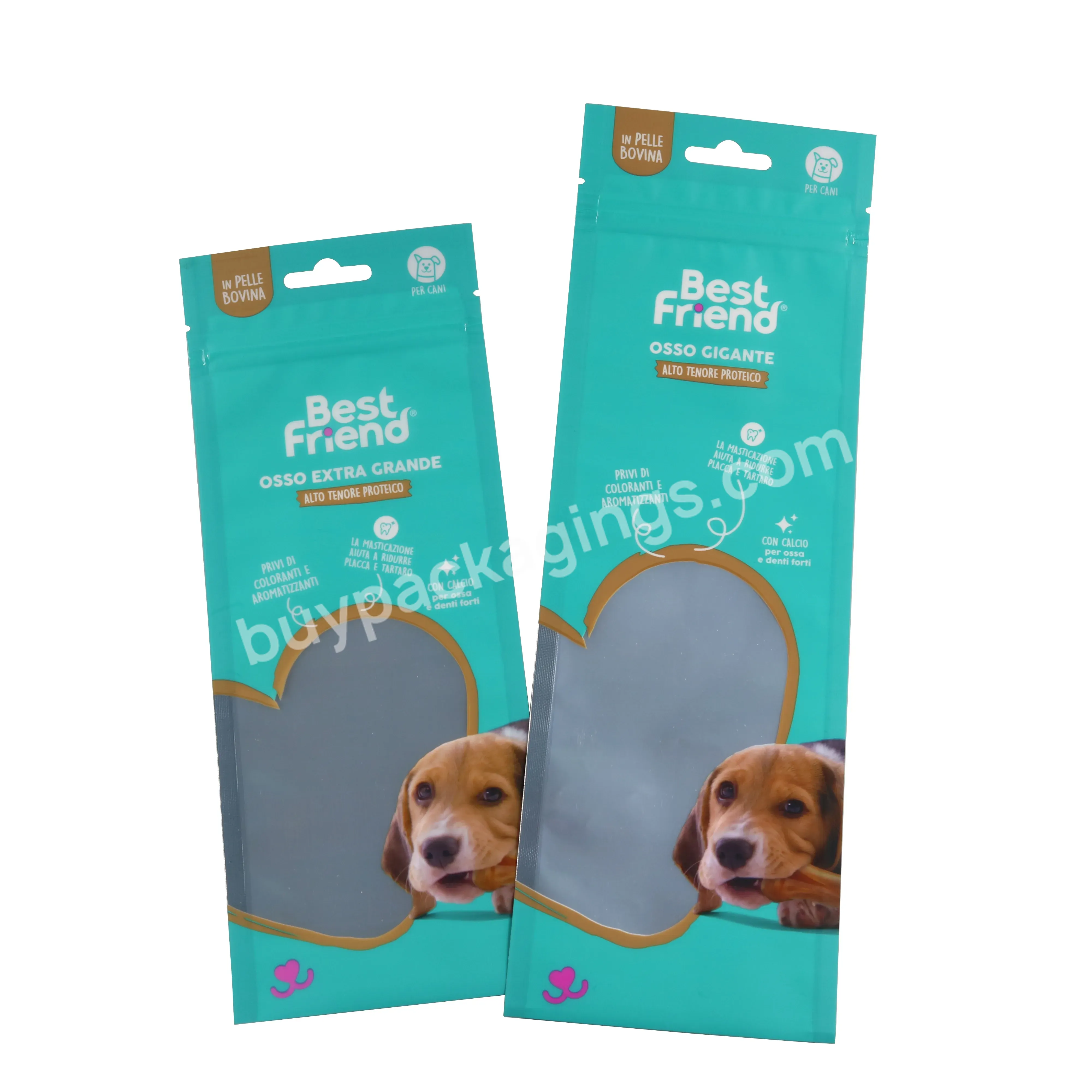 Custom Logo Fish Food Side Gusseted Pouch Pet Food Plastic Bag Packaging For Dog Treat Packing Metallic Materials