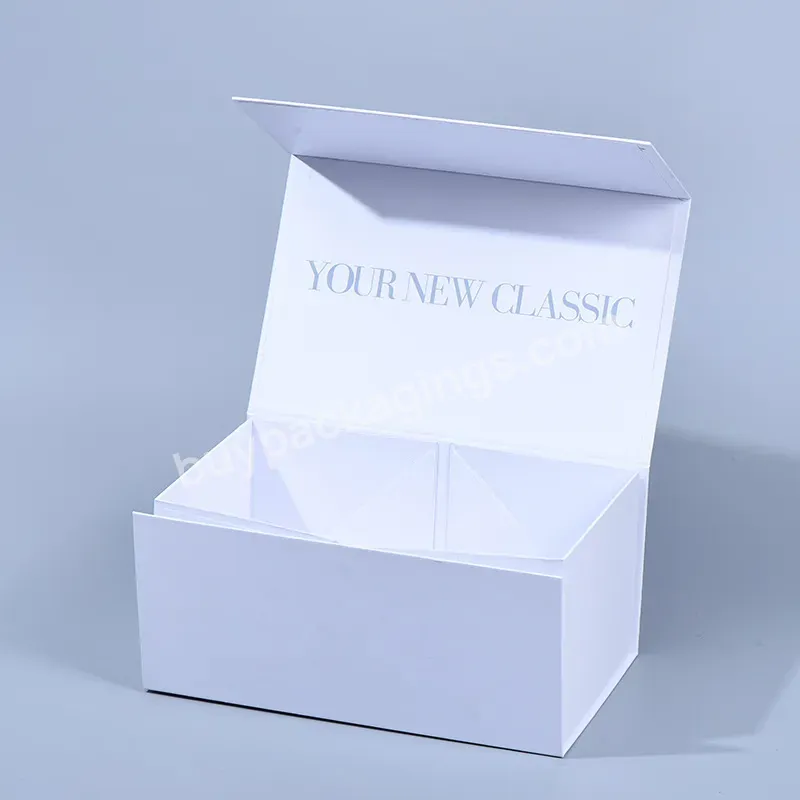 Custom Logo Flip Top Magnetic Rigid Cardboard Folding Gift Packaging Paper Boxes