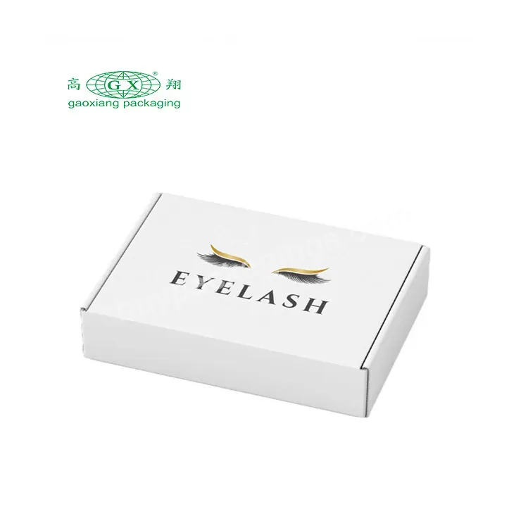 Custom Logo Foldable Corrugated Board Shipping Mailer Box Apparel Gift Box For Costume Dress Eyelash Packaging Paper Box