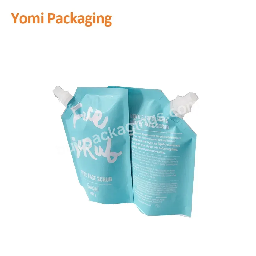 Custom Logo Food Grade Printed Stand Up Pouch Cosmetic Packaging Bag With Spout