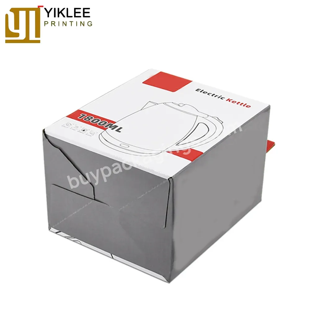 Custom Logo Food Grade Tea Kettle Stainless Steel Packing Boxes Electric Heat The Teapot Box For Electrical Packaging