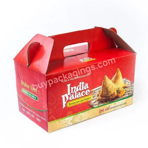 Custom Logo Frozen Packing Boxes Vegetable Pastry Baked Chicken Recipe Dry Fruit Samosa Packaging Box
