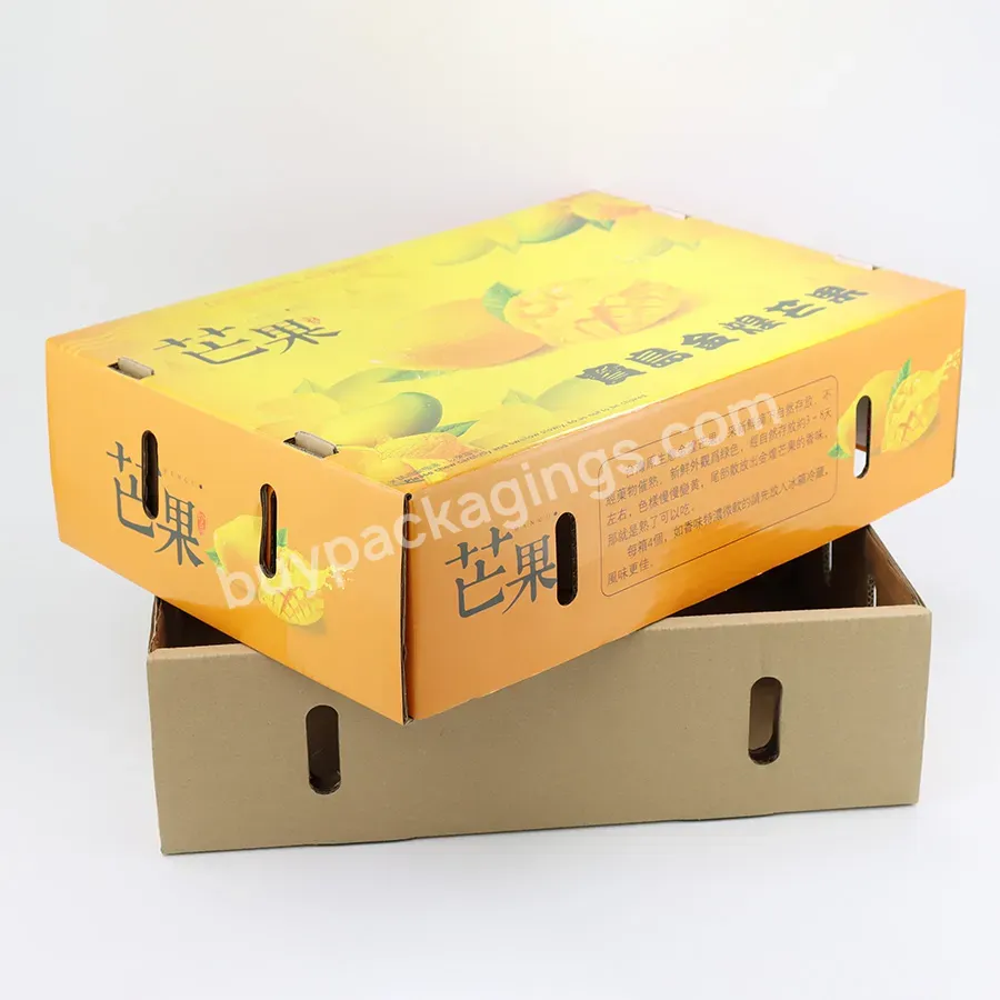 Custom Logo Fruit Packaging Box Apple Mango Sydney Box Corrugated Paper Fruit Shipping Box