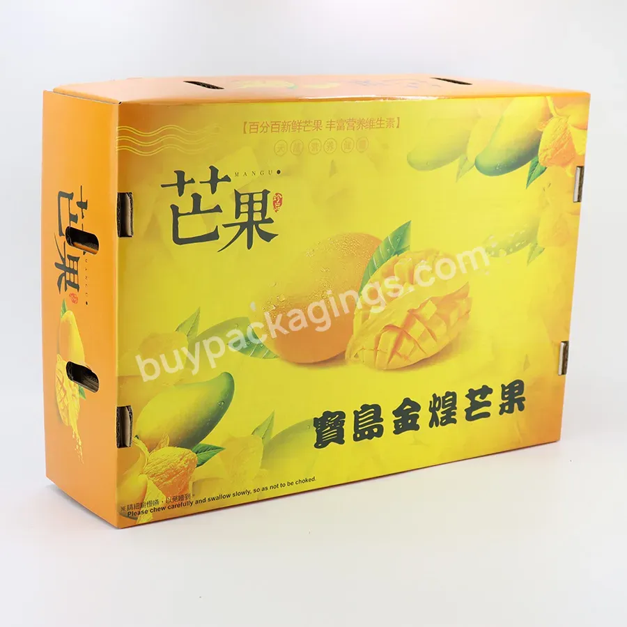 Custom Logo Fruit Packaging Box Apple Mango Sydney Box Corrugated Paper Fruit Shipping Box