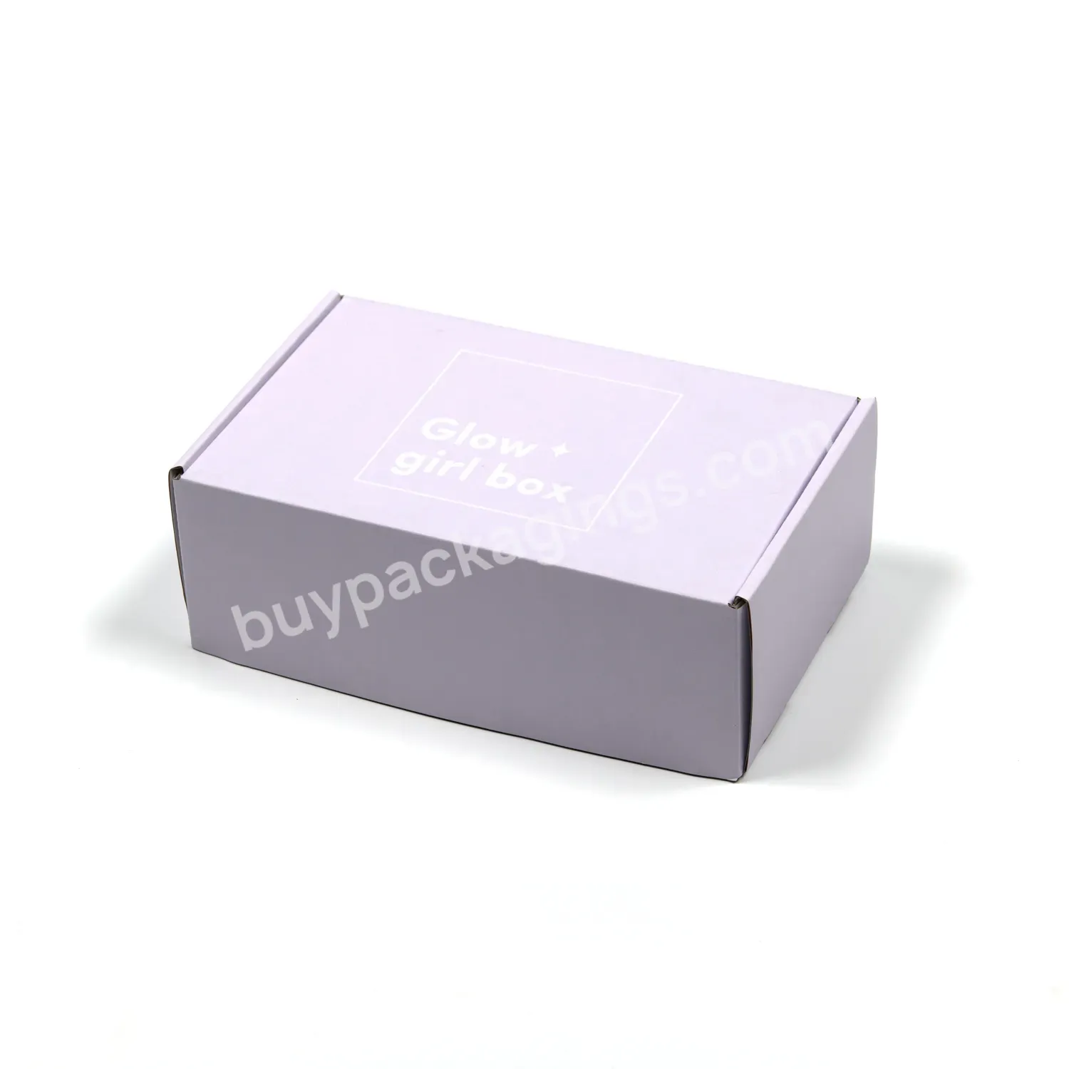 Custom Logo Full Color Printing Personalized Cosmetic Packing Carton Corrugated Post Pink Mailer Box