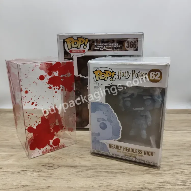 Custom Logo Funko Protectors 4 '' 6 '' Embossed Pet Boxes Plastic Packaging Box