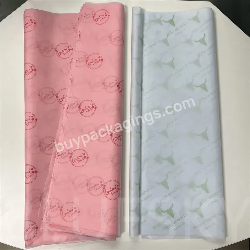 Custom Logo Gift Packaging Tissue Wrapping Paper Roll For T-shirt