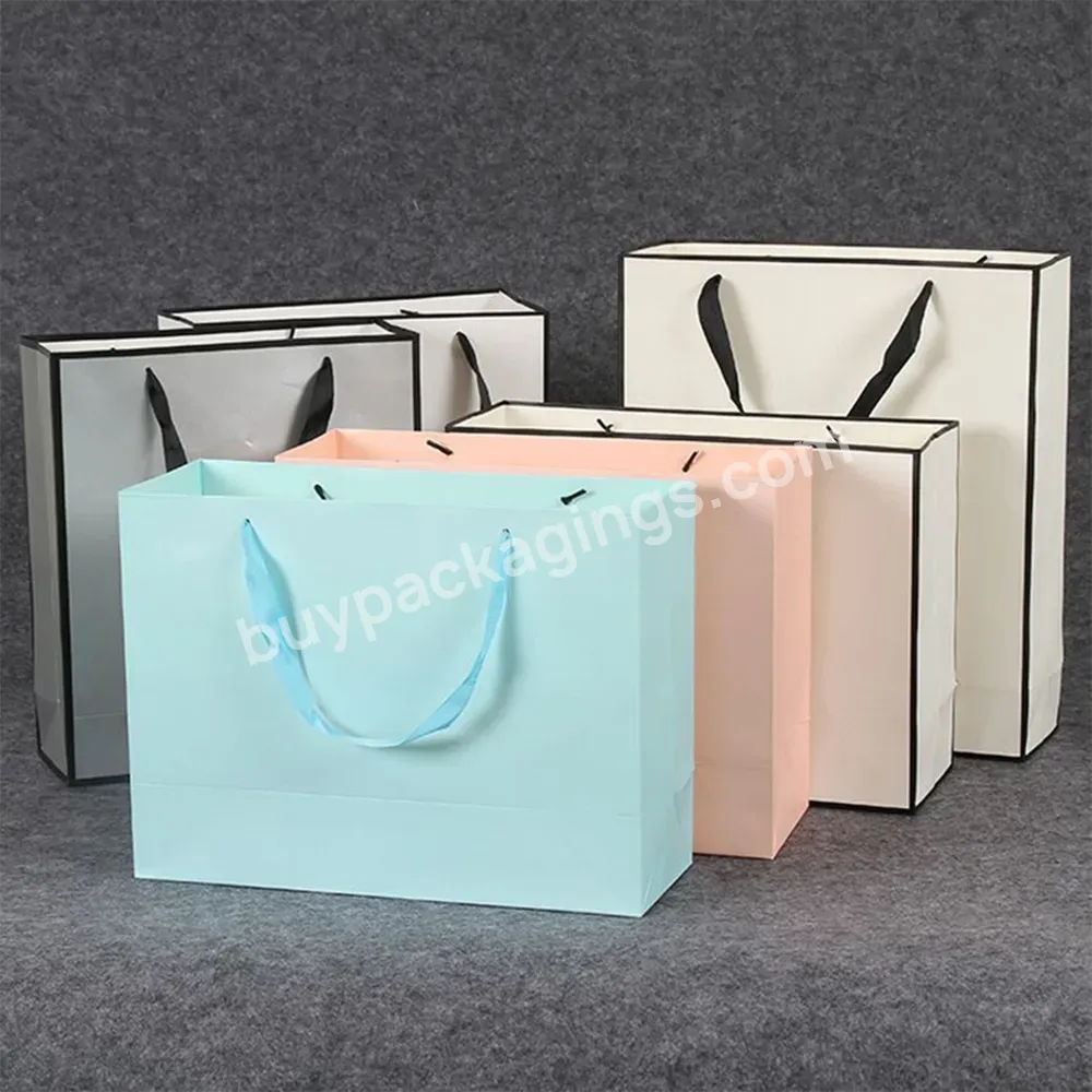 Custom Logo Gift Paper Packing Shopping Bag For Craft Packaging Personalization Business Clothes Wedding Package Kraft Bags