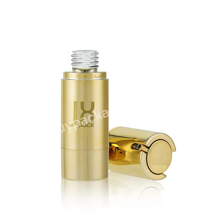 Custom Logo Gold Plastic Airless Lotion Pump Bottle Cosmetic Packaging 15ml 30ml 40ml 50mll Airless Bottle With Pump