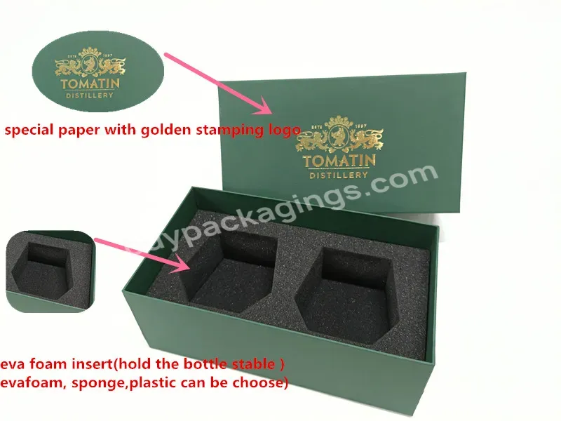 Custom Logo Golden Stamping Special Paper Eva Foam Die Cut Lid And Base Candle Packaging Boxes Christmas Present Candle Gift Box