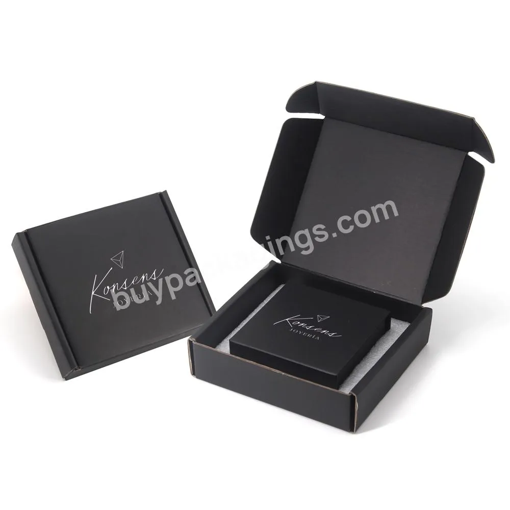 Custom Logo Graduation Black Mini Small Magnetic Paper Jewelry Ring Box In Bulk