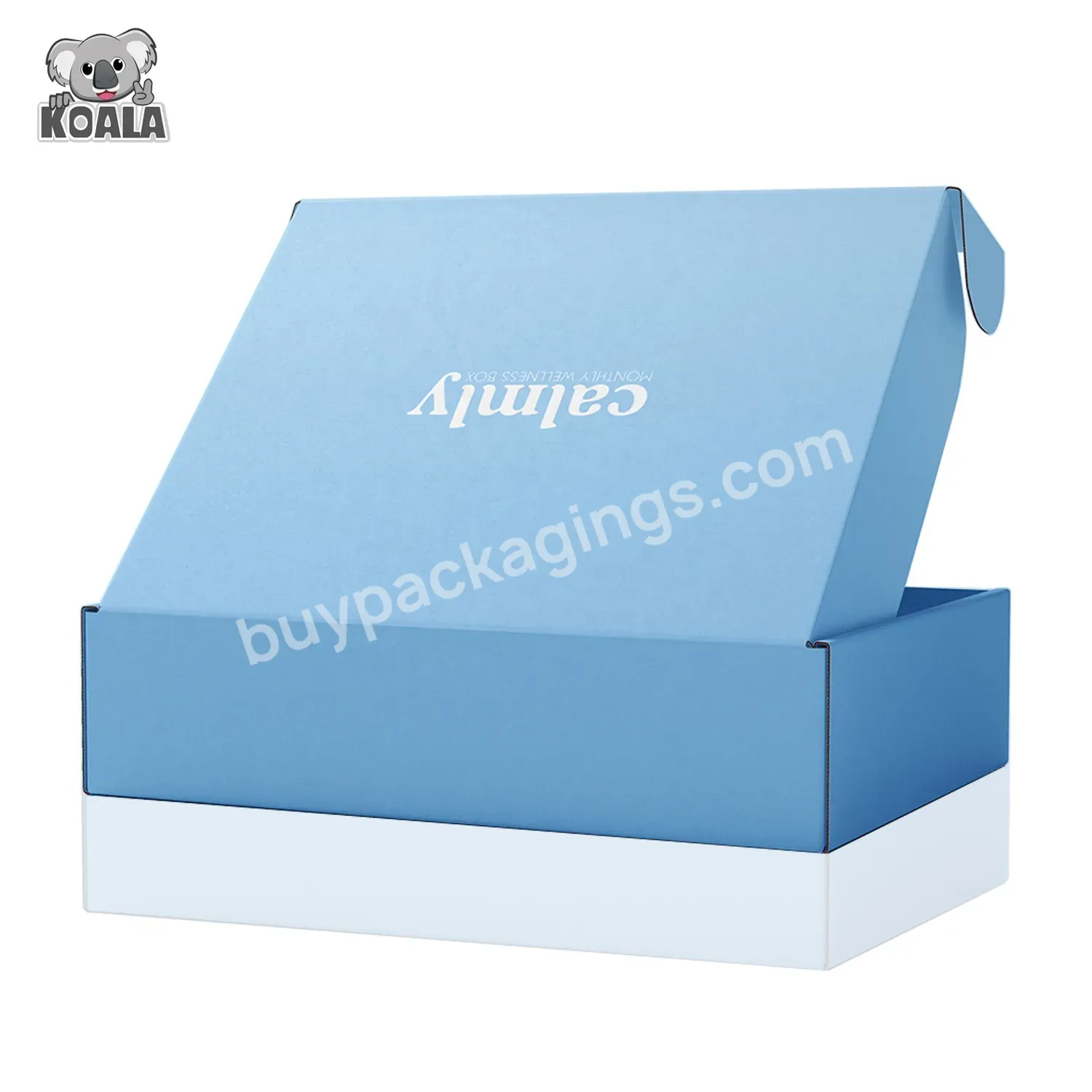 Custom Logo High End Good Price Paperboard Luxury Corrugated Blue Clothing Packaging Box