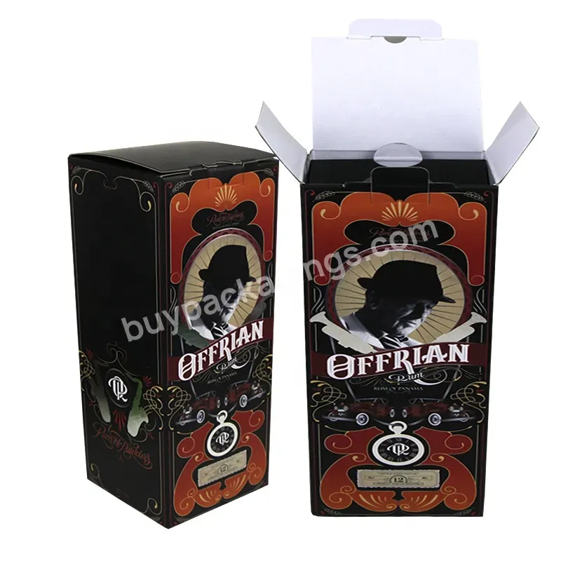 Custom Logo High End Rigid Cardboard Single Bottle Red Wine Packaging Box 750ml Wine Bottle Packaging Box