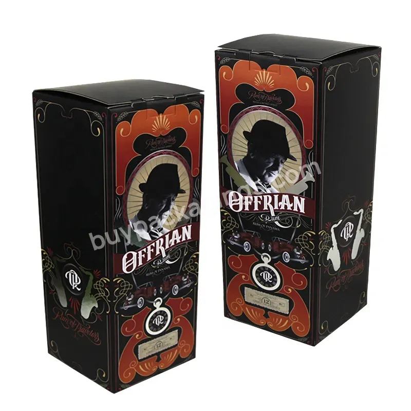 Custom Logo High End Rigid Cardboard Single Bottle Red Wine Packaging Box 750ml Wine Bottle Packaging Box